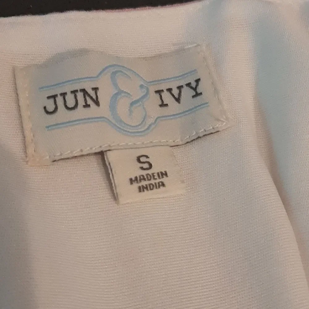 Jun & Ivy Pink and White Striped Lined Cotton Dress
